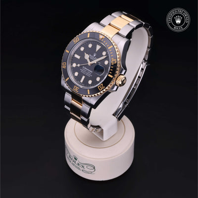 Rolex Certified Pre-owned Submariner M126613LN-0002 front on black background