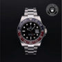 Rolex Certified Pre-owned GMT II M126710BLRO-0001 front on black background
