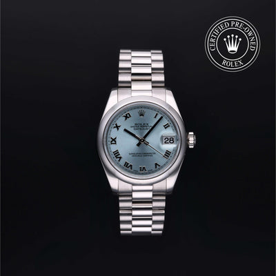 Rolex Certified Pre-owned Lady Datejust M178246-0008 front on black background