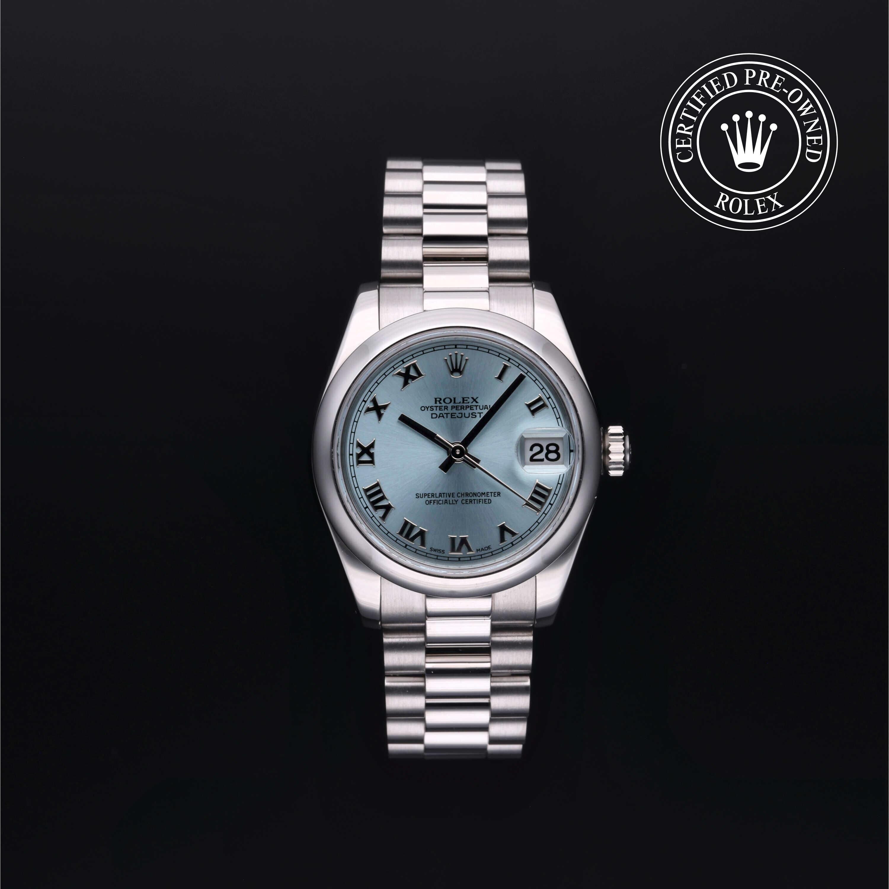 Rolex Certified Pre-owned Lady Datejust M178246-0008 front on black background