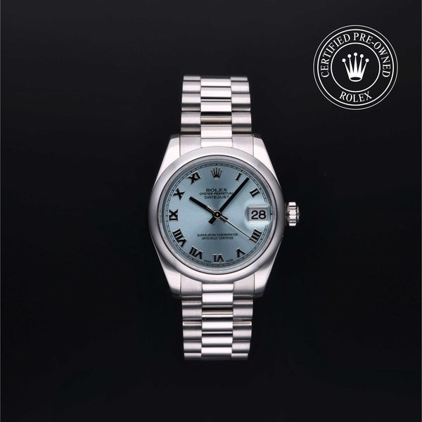 Rolex Certified Pre-owned Lady Datejust M178246-0008 front on black background