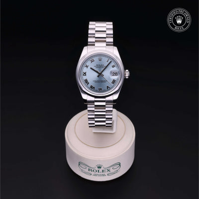 Rolex Certified Pre-owned Lady Datejust M178246-0008 front on black background