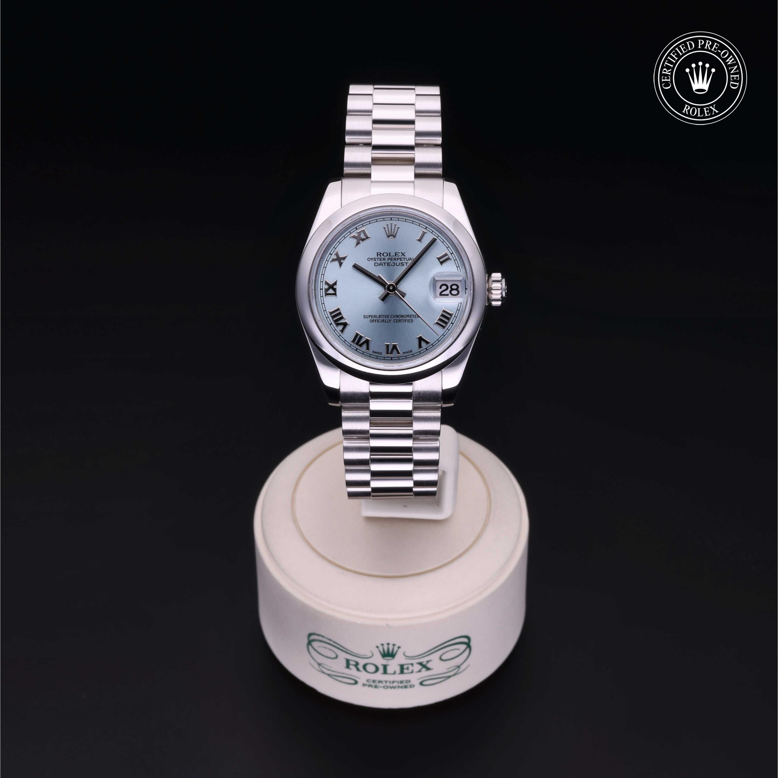 Rolex Certified Pre-owned Lady Datejust M178246-0008 front on black background