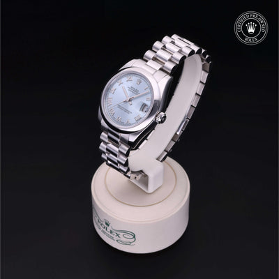 Rolex Certified Pre-owned Lady Datejust M178246-0008 front on black background