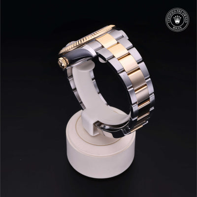 Rolex Certified Pre-owned Sky-Dweller M326933-0001 front on black background