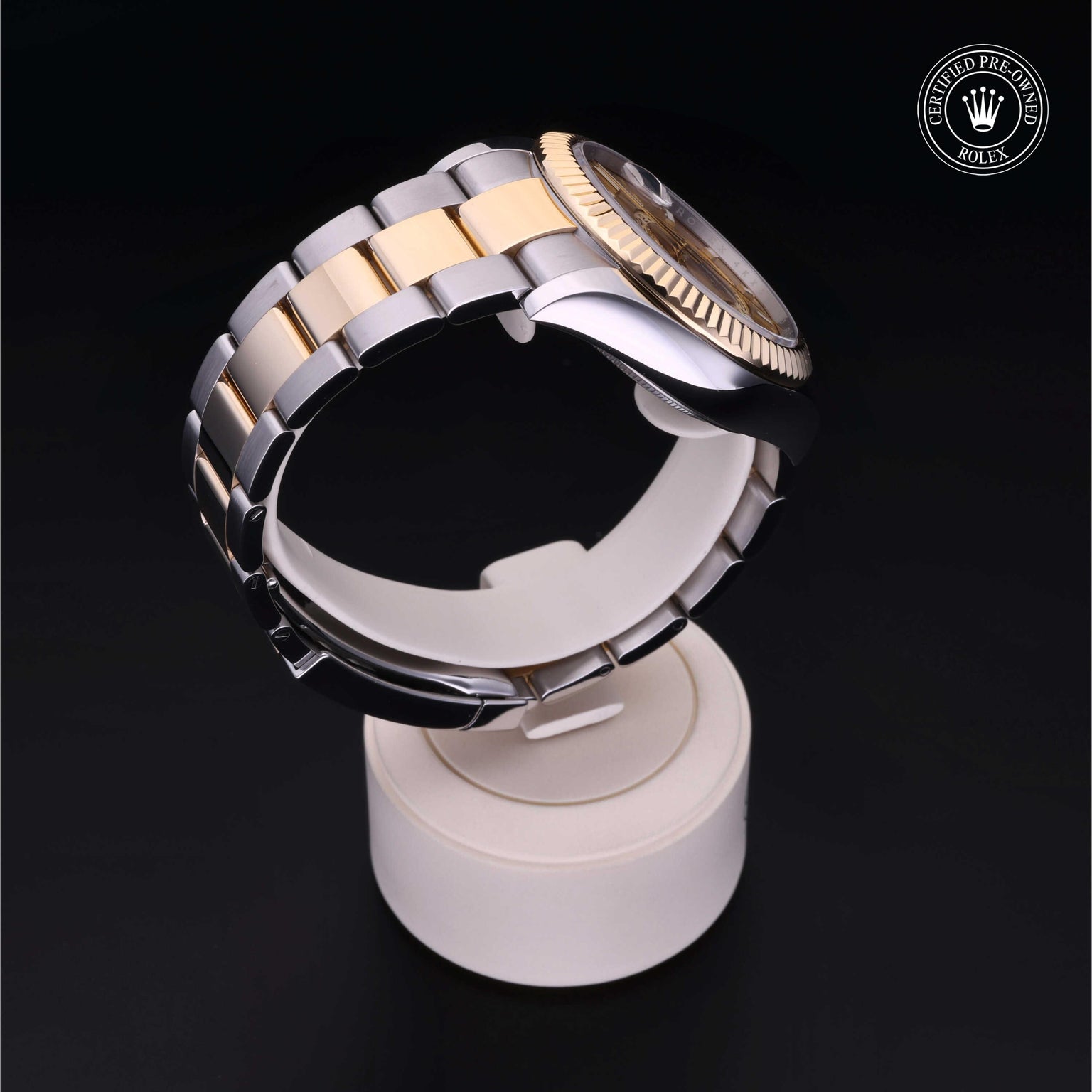 Rolex Certified Pre-owned Sky-Dweller M326933-0001 front on black background
