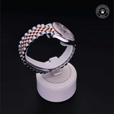 Rolex Certified Pre-owned Lady Datejust M278381RBR-0026 front on black background