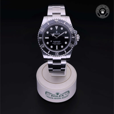 Rolex Certified Pre-owned Submariner M114060-0002 front on black background