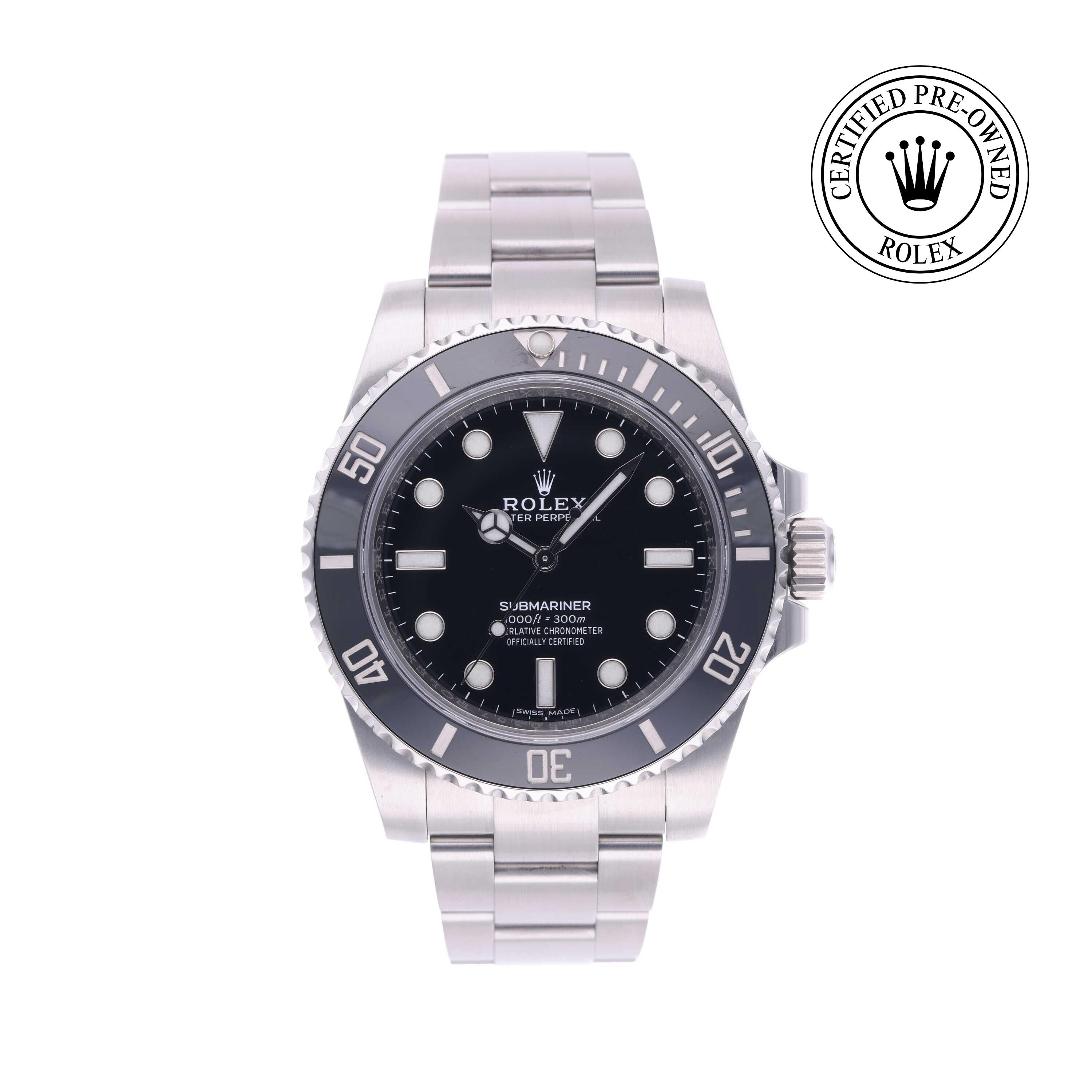 Rolex Certified Pre-owned Submariner M114060-0002 front on white background