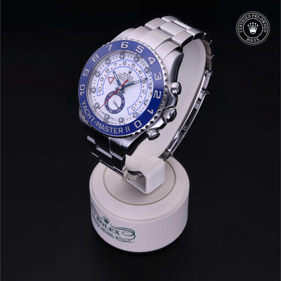 Rolex Certified Pre-owned Yacht-Master M116680-0001 front on black background