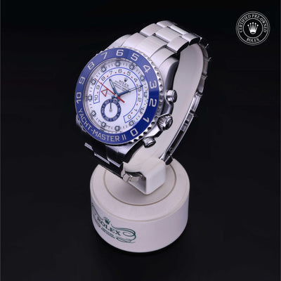 Rolex Certified Pre-owned Yacht-Master M116680-0001 front on black background