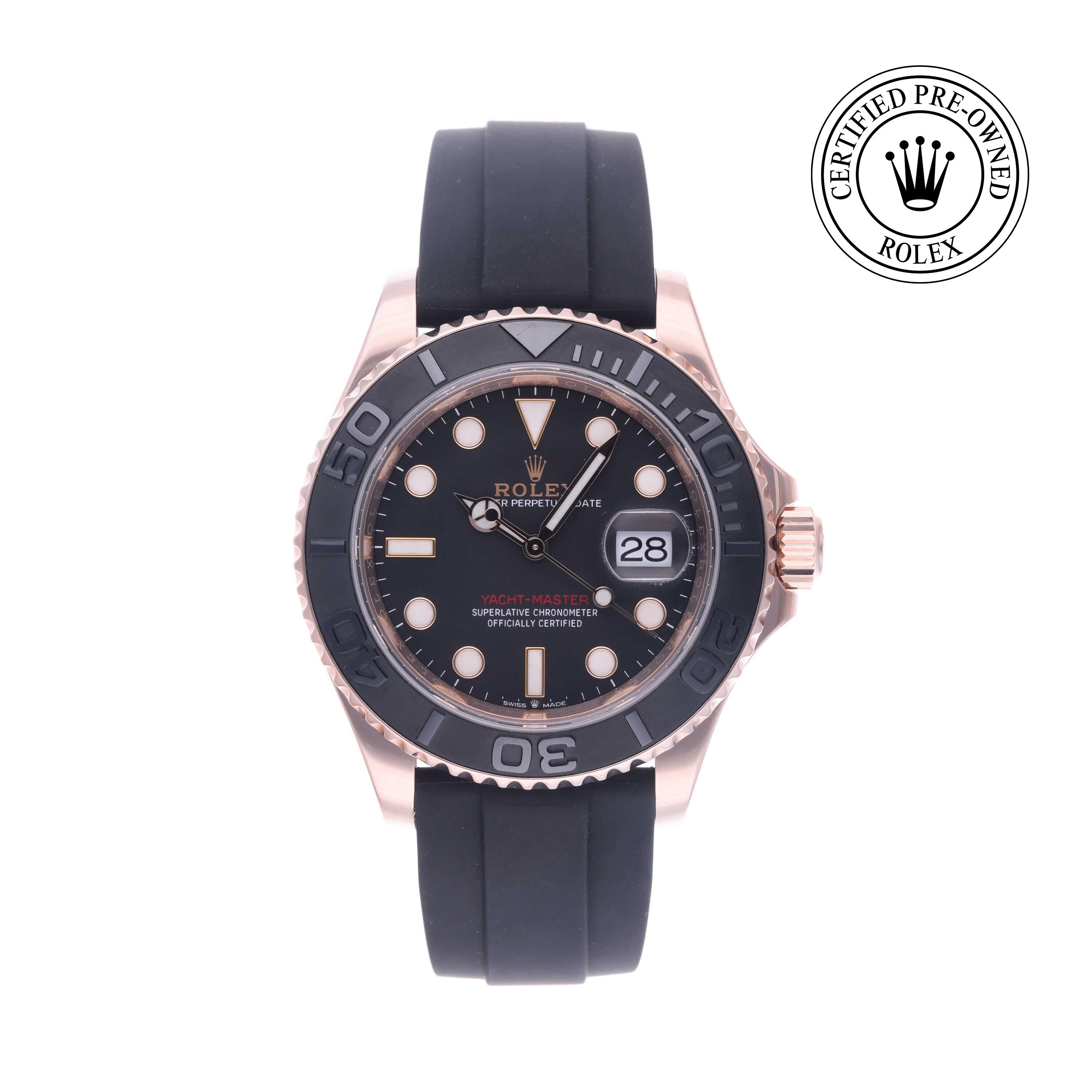 Rolex Certified Pre-owned Yacht-Master M126655-0002 front on white background