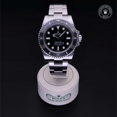 Rolex Certified Pre-owned Submariner M114060-0002 front on black background