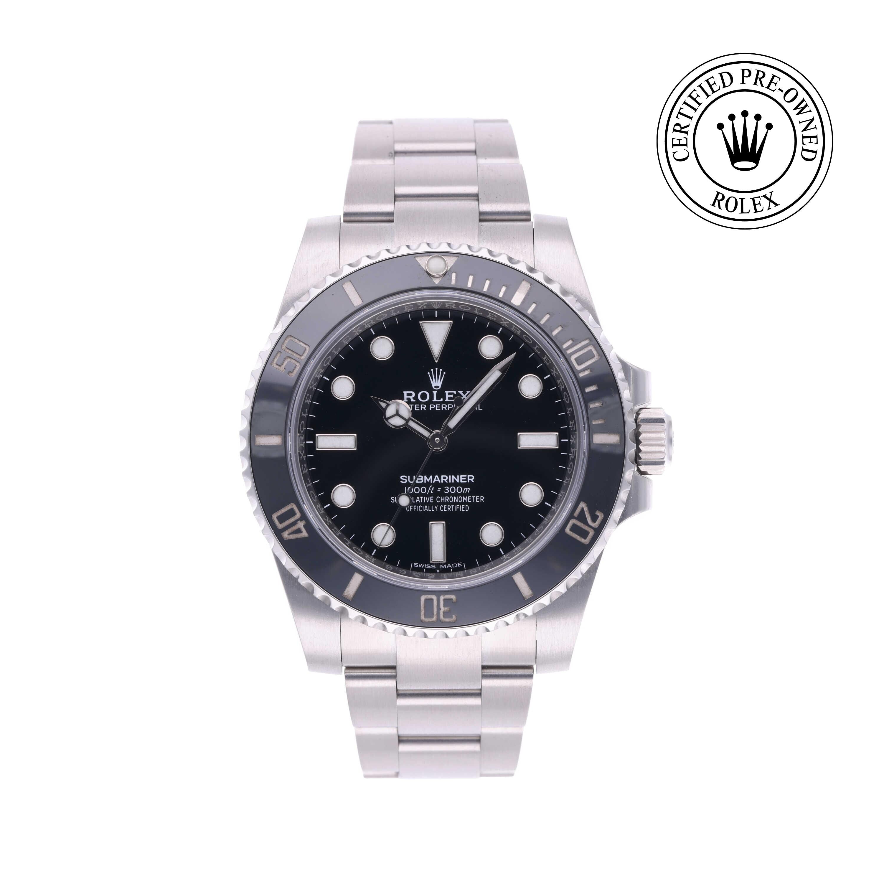 Rolex Certified Pre-owned Submariner M114060-0002 front on white background