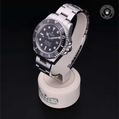 Rolex Certified Pre-owned Sea-Dweller M116600-0003 front on black background