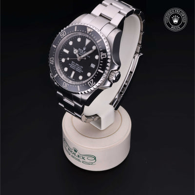 Rolex Certified Pre-owned Sea-Dweller M116660-0001 front on black background