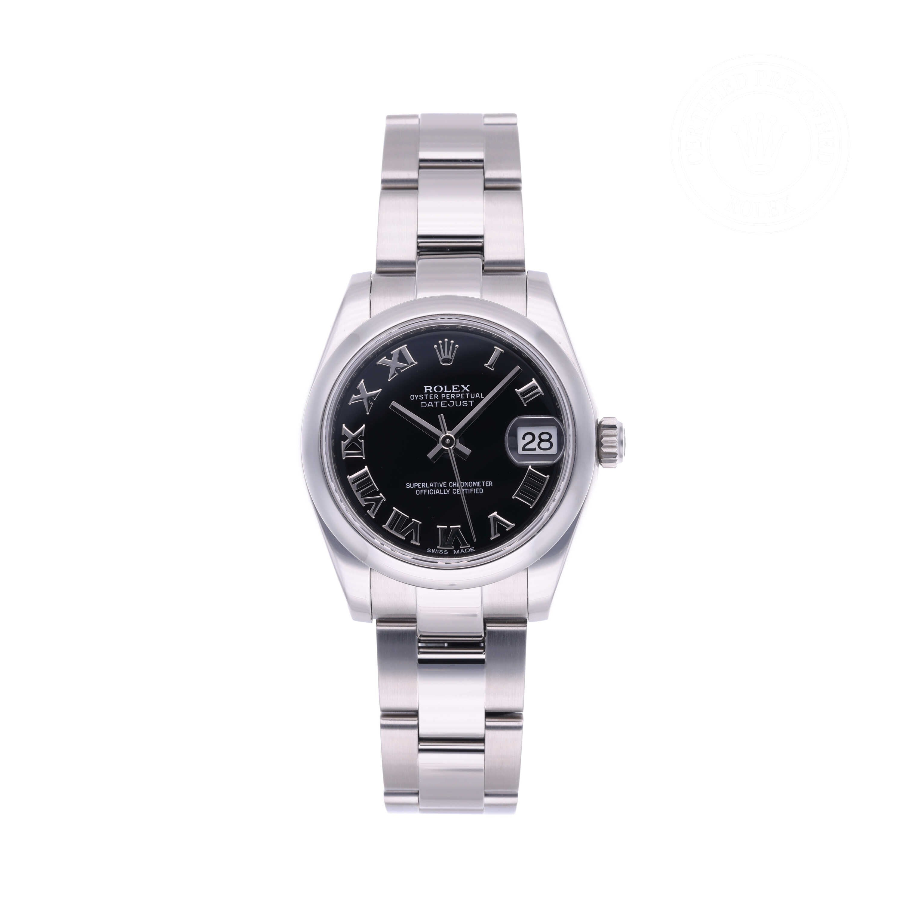 Rolex Certified Pre-owned Lady Datejust M178240-0034 front on white background