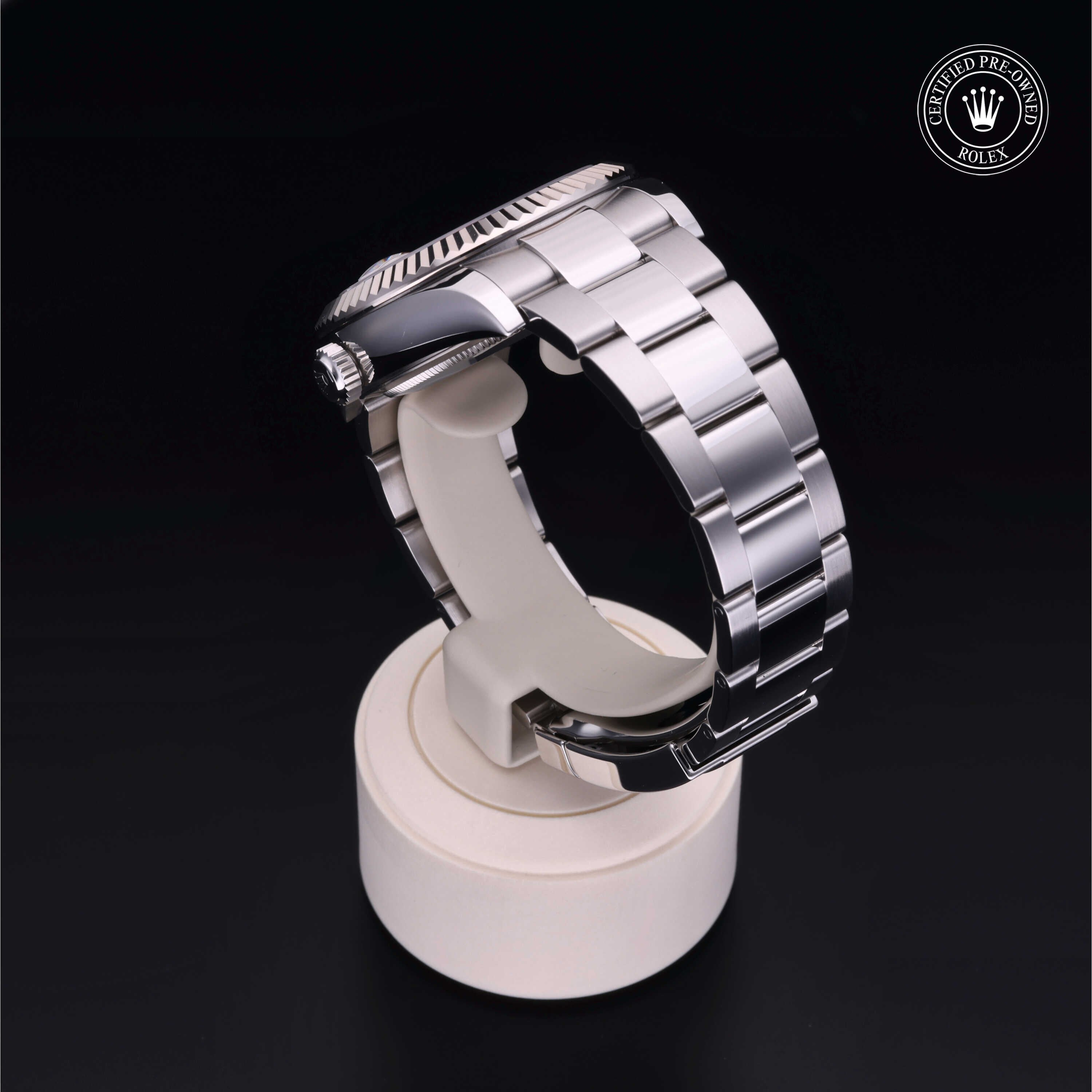 Rolex Certified Pre-owned Sky-Dweller M326934-0001 front on black background