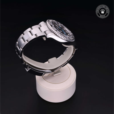 Rolex Certified Pre-owned Yacht-Master M268622-0002 front on black background