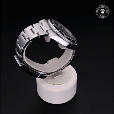 Rolex Certified Pre-owned Submariner Non Date M114060-0002 front on black background