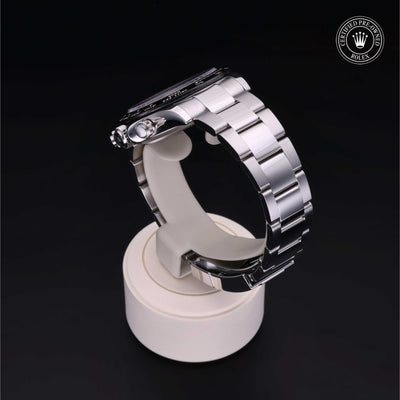 Rolex Certified Pre-owned Daytona M116500LN-0002 front on black background
