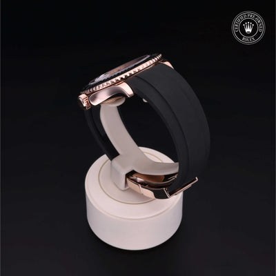 Rolex Certified Pre-owned Yacht-Master M116655-0005 front on black background