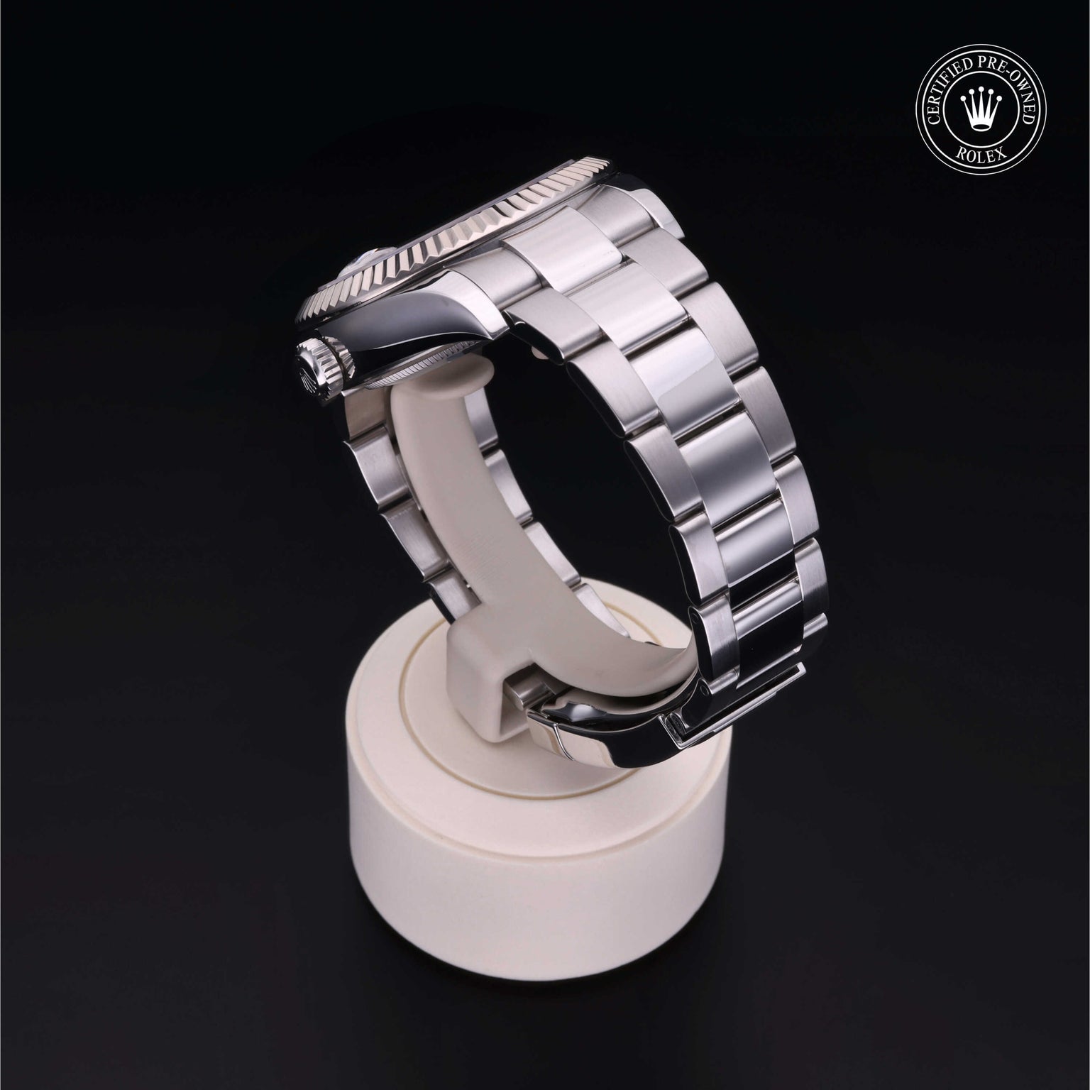 Rolex Certified Pre-owned Sky-Dweller M326934-0001 front on black background