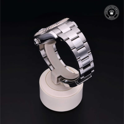 Rolex Certified Pre-owned Sky-Dweller M326934-0001 front on black background