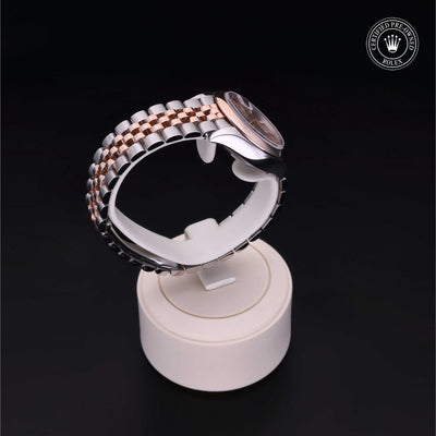 Rolex Certified Pre-owned Lady Datejust M279161-0001 front on black background