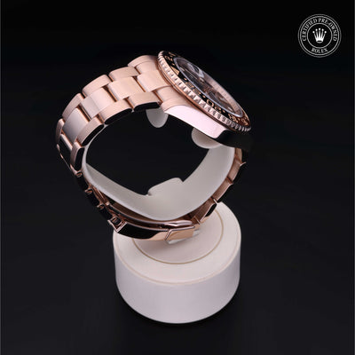 Rolex Certified Pre-owned GMT II M126715CHNR-0001 front on black background