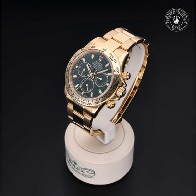 Rolex Certified Pre-owned Daytona M116508-0013 front on black background