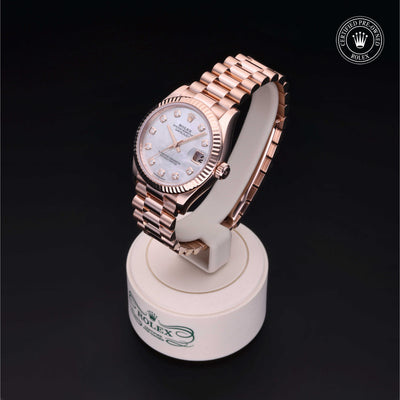 Rolex Certified Pre-owned Lady Datejust M278275-0009 front on black background