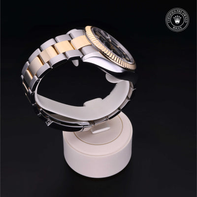 Rolex Certified Pre-owned Sky-Dweller M326933-0002 front on black background