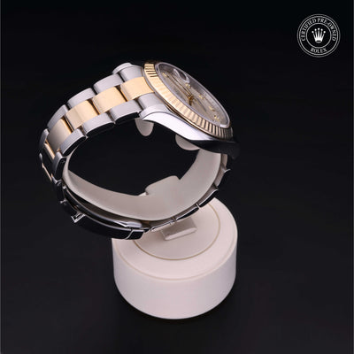 Rolex Certified Pre-owned Datejust M116333-0008 front on black background