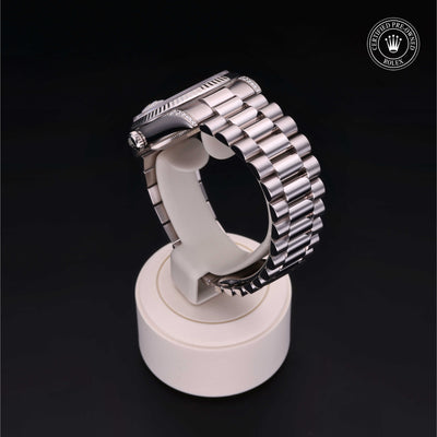Rolex Certified Pre-owned Day-date M118339-0020 front on black background