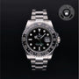 Rolex Certified Pre-owned GMT M116710LN-0001 front on black background