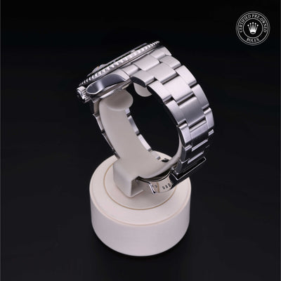 Rolex Certified Pre-owned Submariner Date M16610LV-0002 front on black background