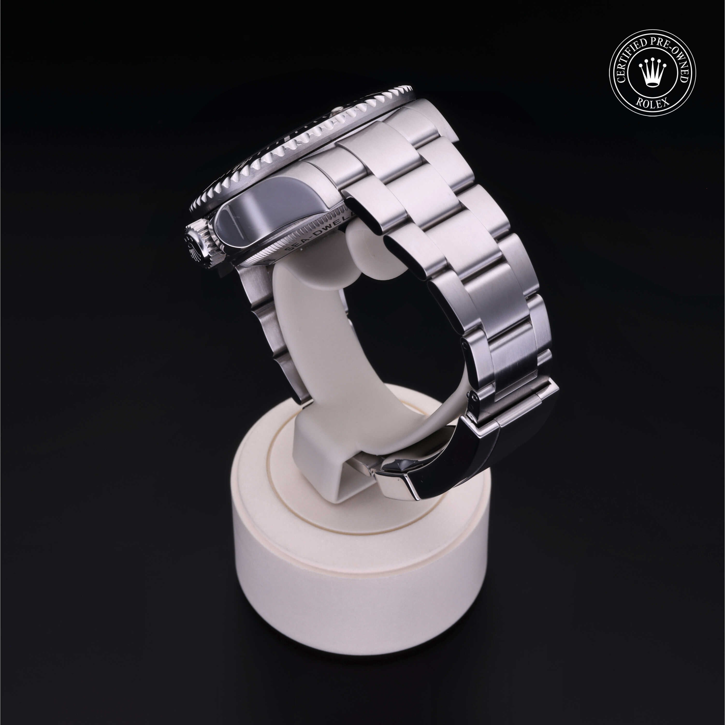 Rolex Certified Pre-owned Deep Sea M116660-0003 front on black background