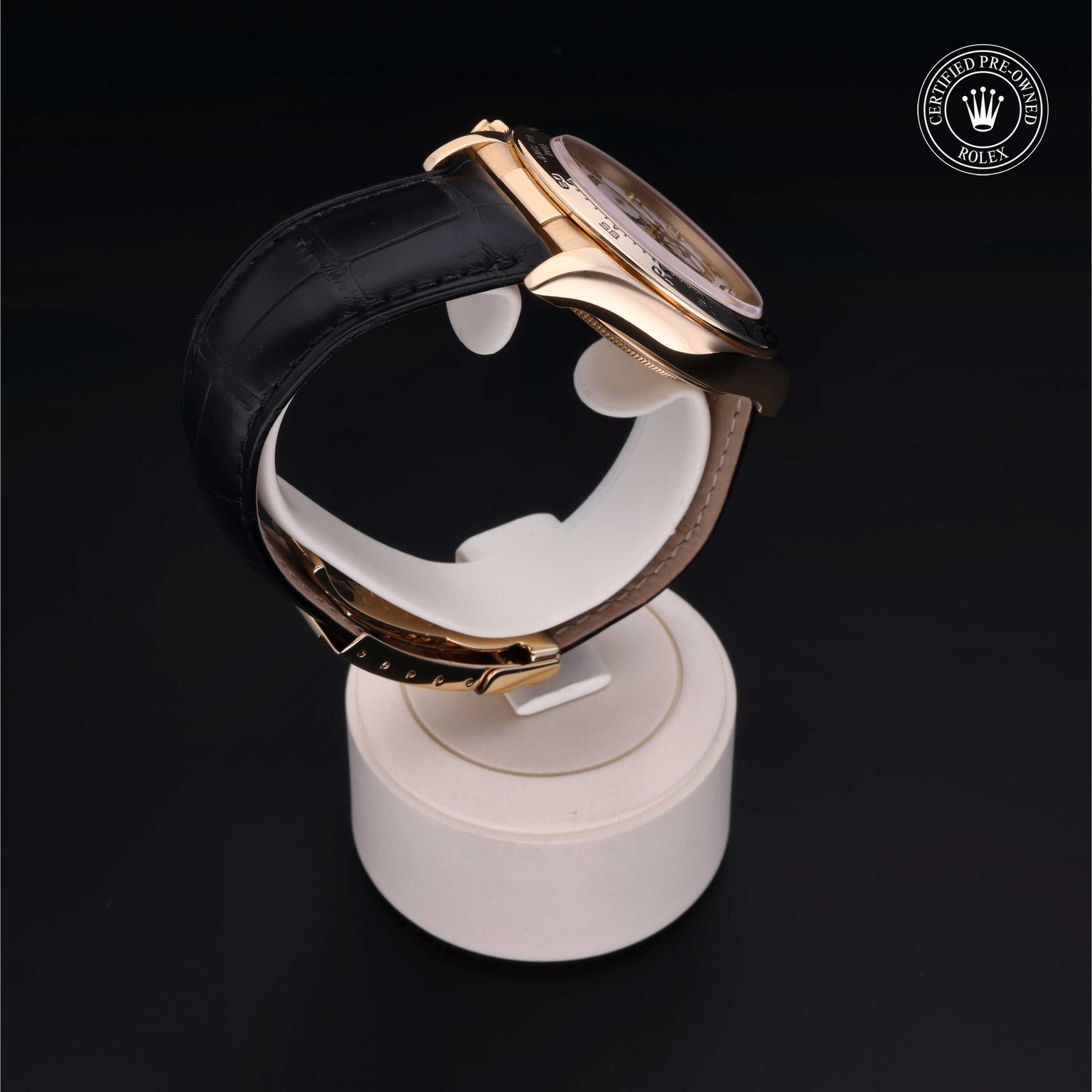 Rolex Certified Pre-owned Daytona M16518-0009 front on black background