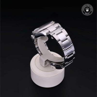 Rolex Certified Pre-owned Datejust M116234-0145 front on black background