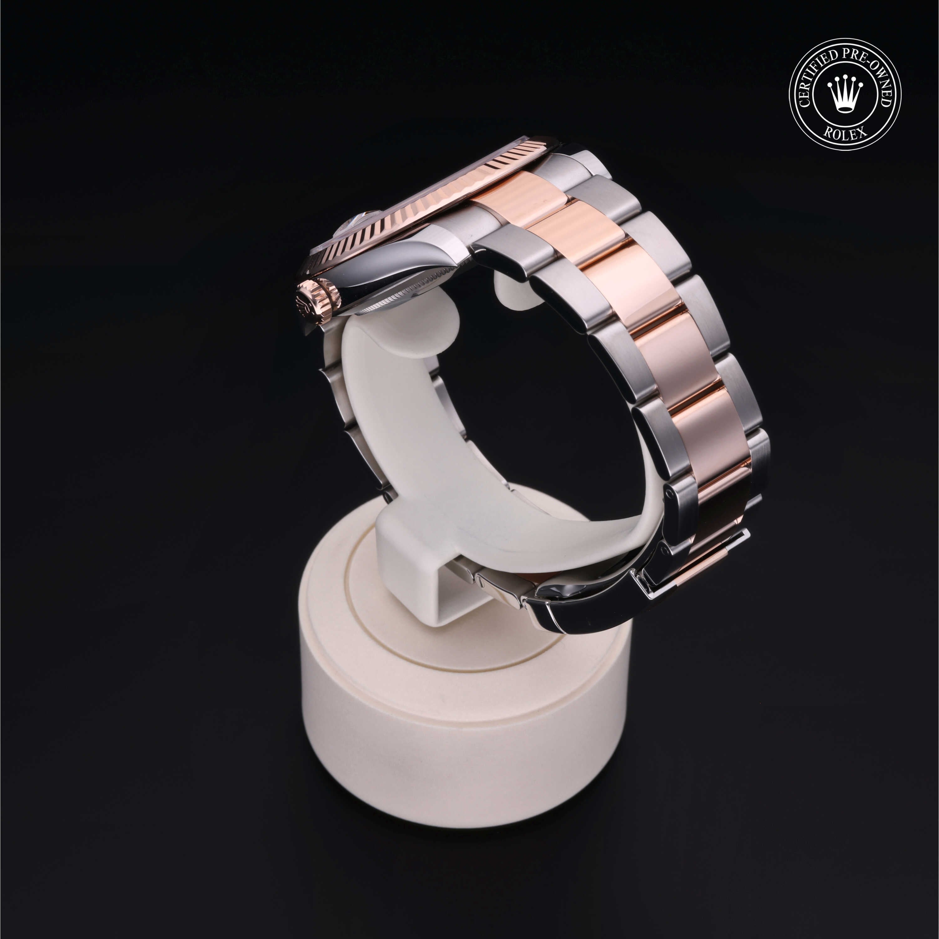 Rolex Certified Pre-owned Datejust M126331-0001 front on black background