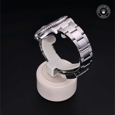 Rolex Certified Pre-owned Yacht-Master M116622-0001 front on black background