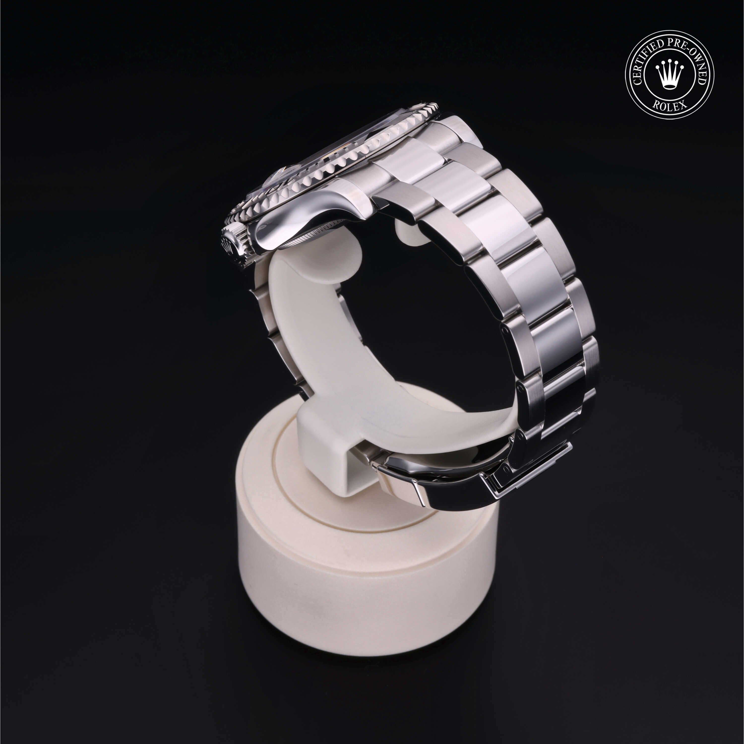 Rolex Certified Pre-owned Yacht-Master M116622-0001 front on black background