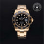 Rolex Certified Pre-owned Submariner Date M116618LN-0001 front on black background