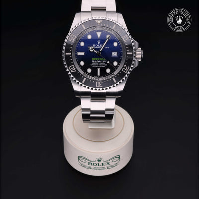 Rolex Certified Pre-owned Deep Sea M126660-0002 front on black background
