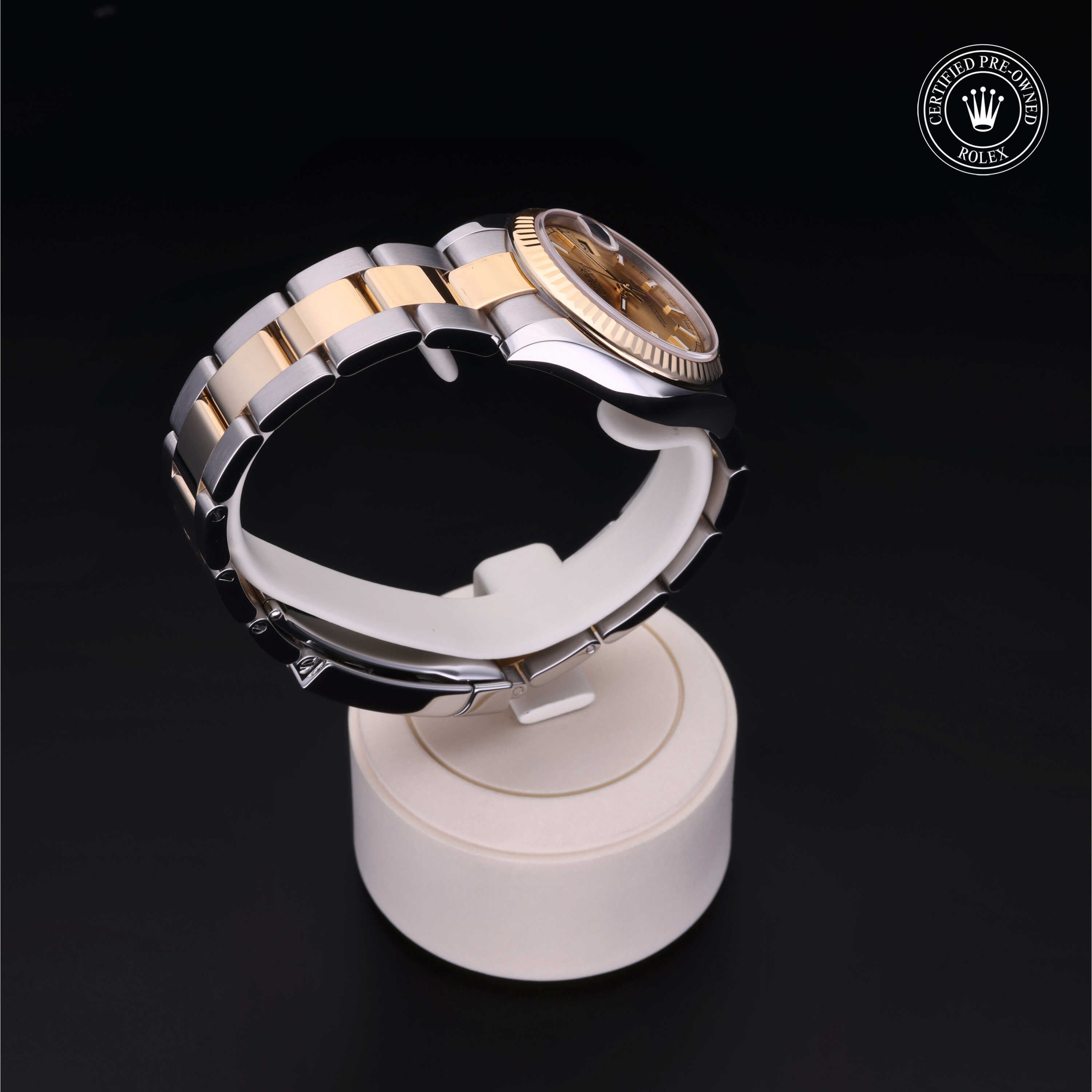Rolex Certified Pre-owned Lady Datejust M178273-0009 front on black background