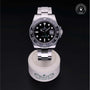 Rolex Certified Pre-owned GMT II M116710LN-0001 front on black background