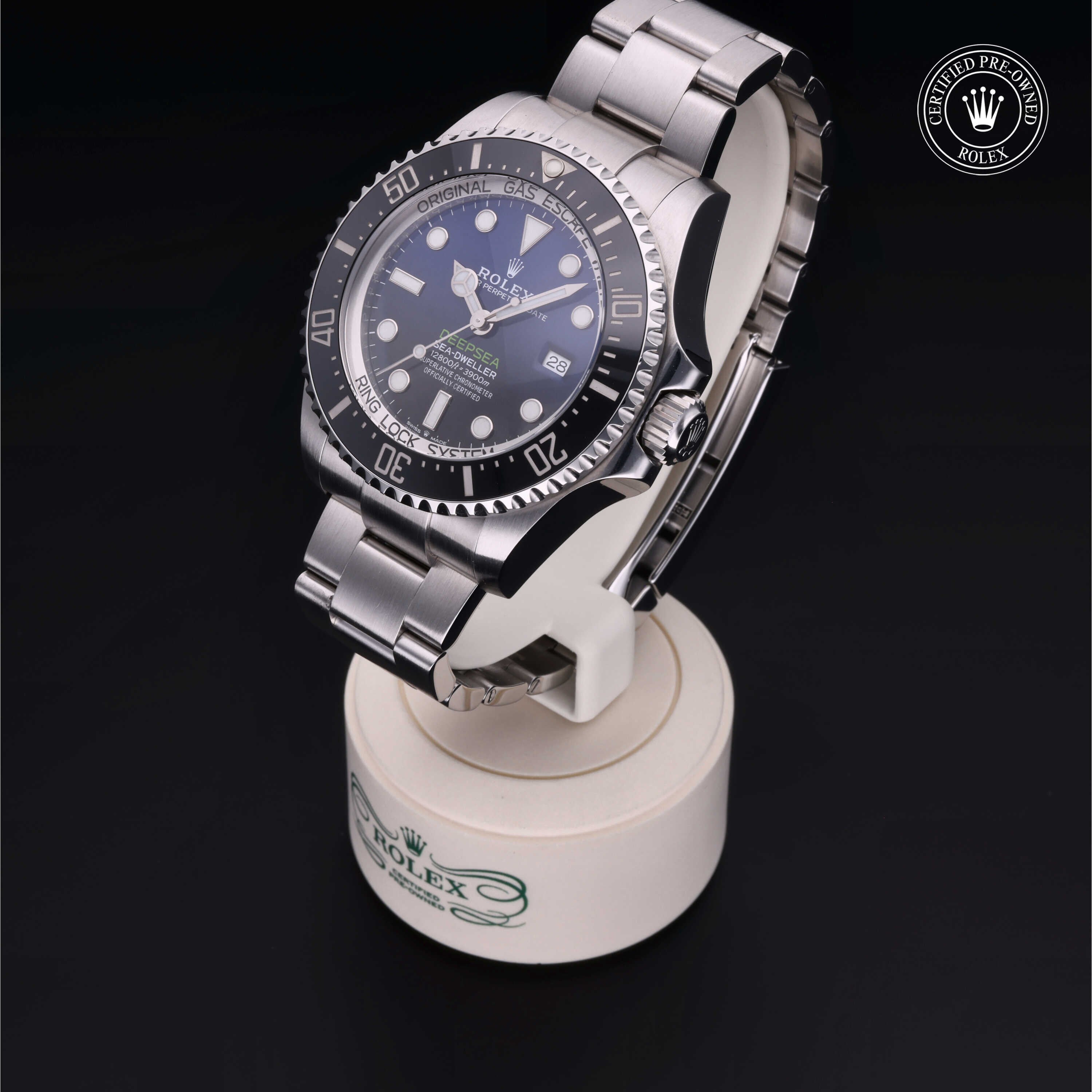 Rolex Certified Pre-owned Deep Sea M126660-0002 front on black background