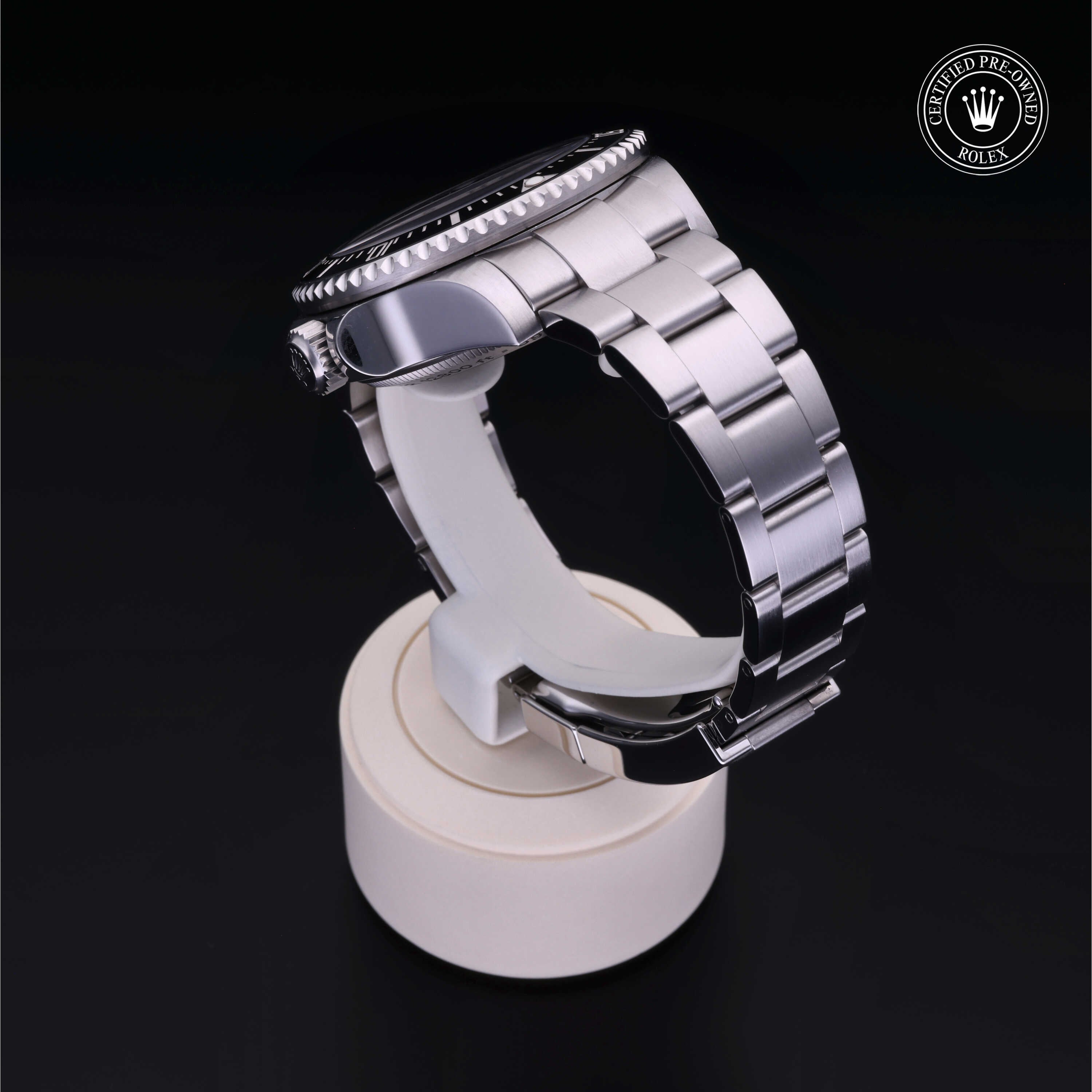 Rolex Certified Pre-owned Deep Sea M116660-0001 front on black background