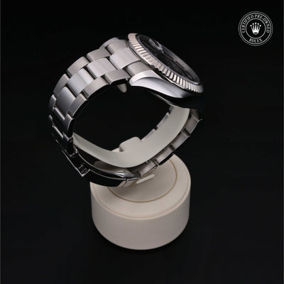 Rolex Certified Pre-owned Sky-Dweller M326934-0005 front on black background